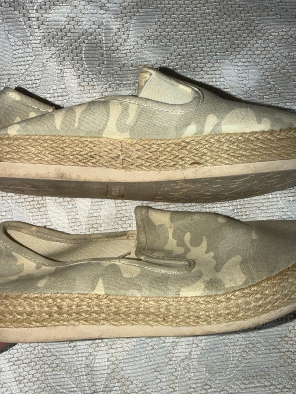 Esprit Beige Camo Slip-On Espadrilles